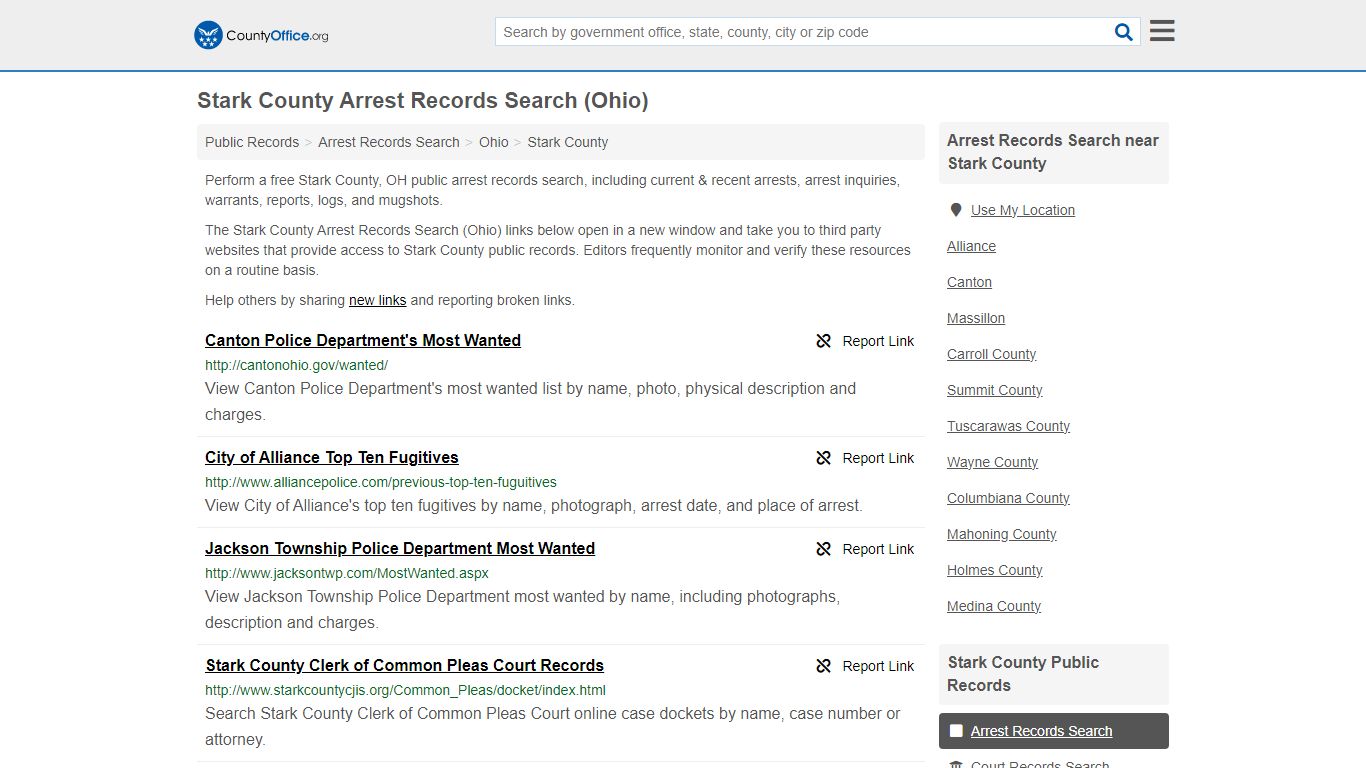 Arrest Records Search - Stark County, OH (Arrests & Mugshots)